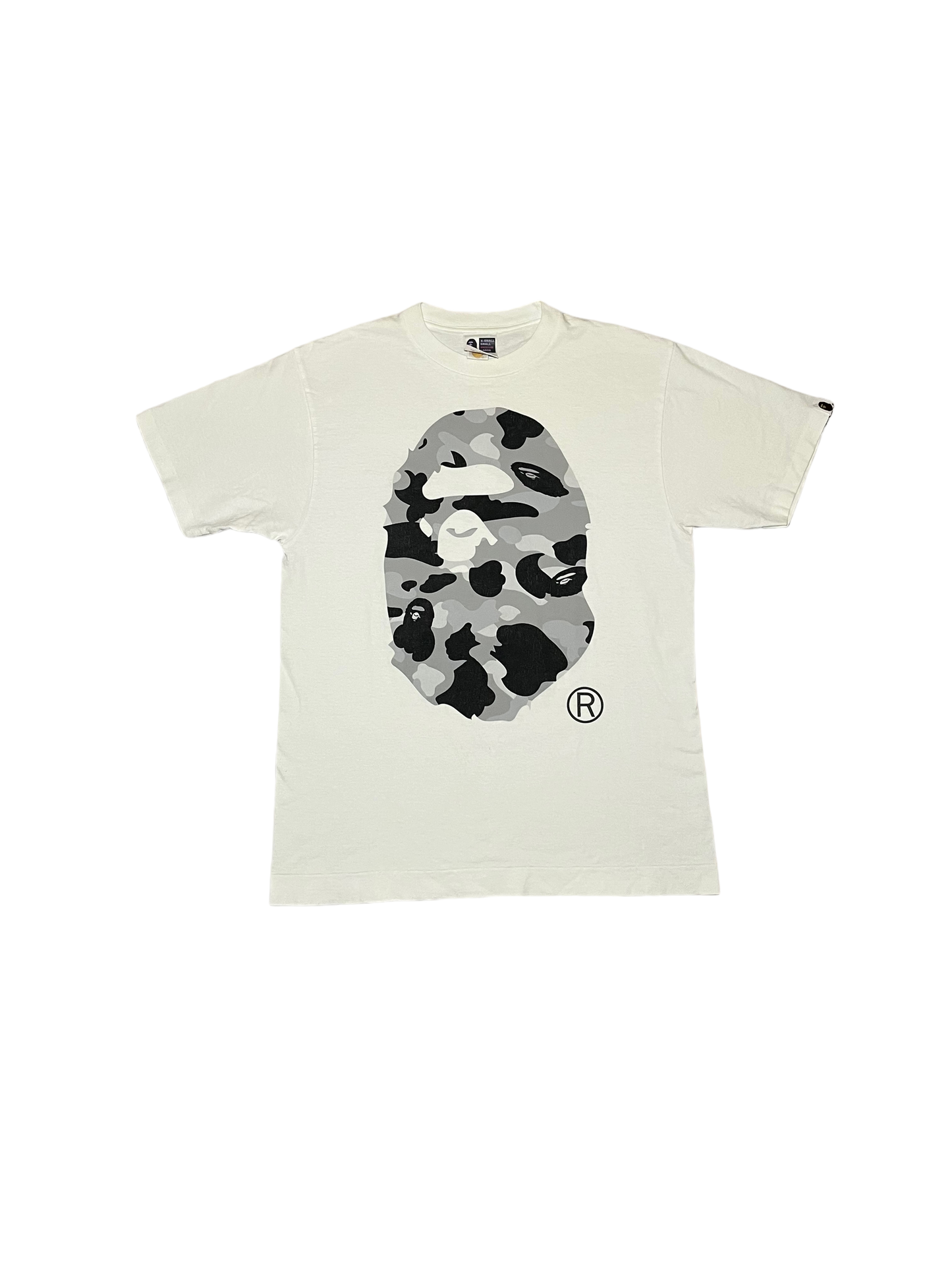 Vintage Big head ape tee black and white camo