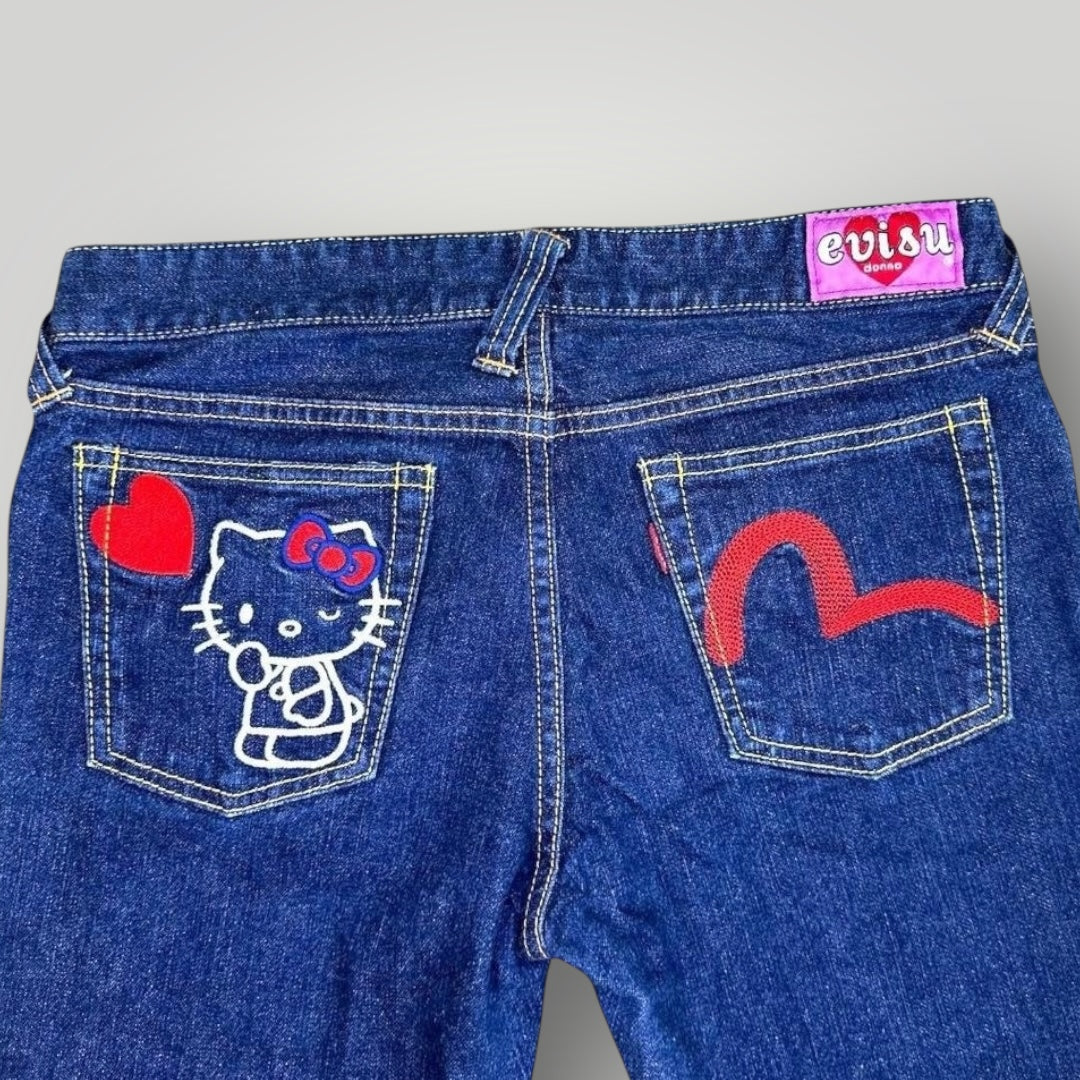 Rare Evisu Donna x Hello Kitty Denim Collab