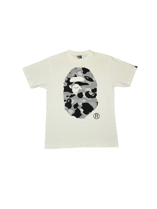 Vintage Big head ape tee black and white camo