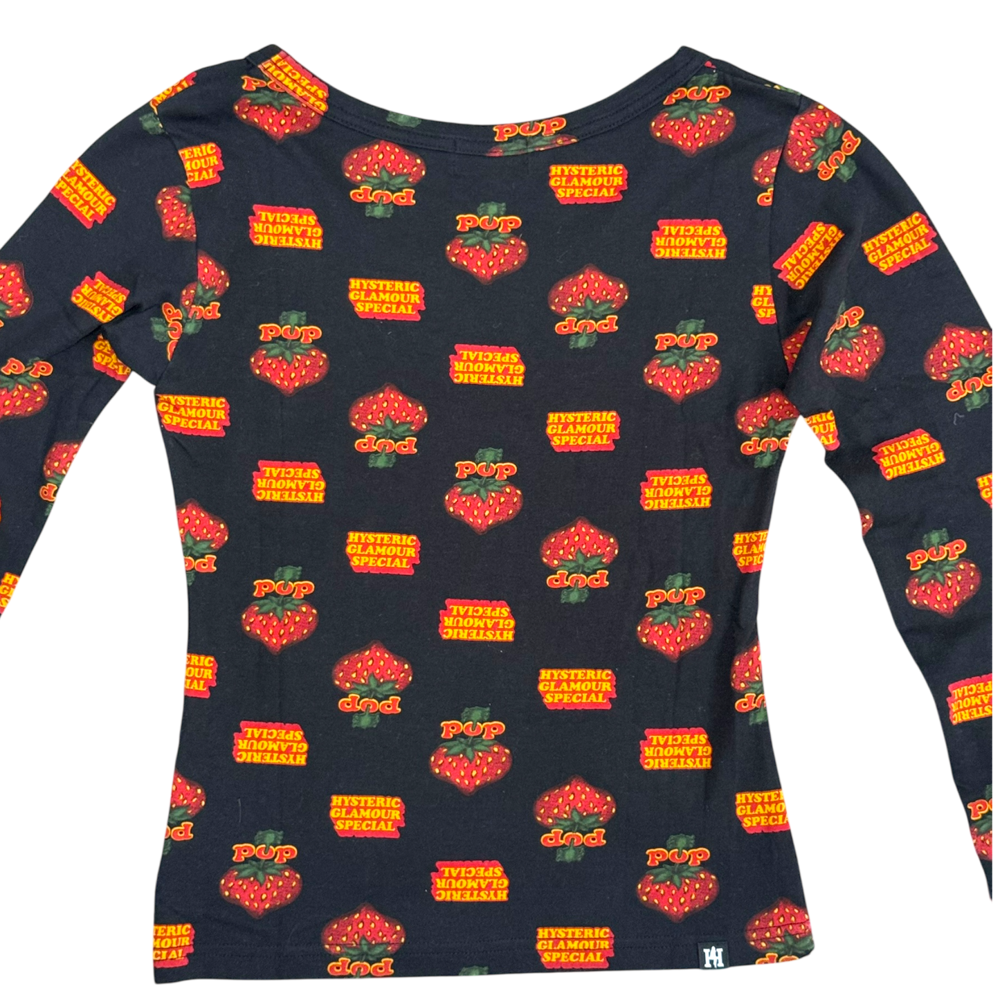 Hysteric Glamour Special Strawberry Pop! Cotton Long Sleeve Baby Tee