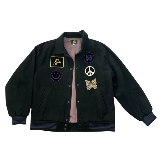 (M) Needles Peace Varsity Jacket
