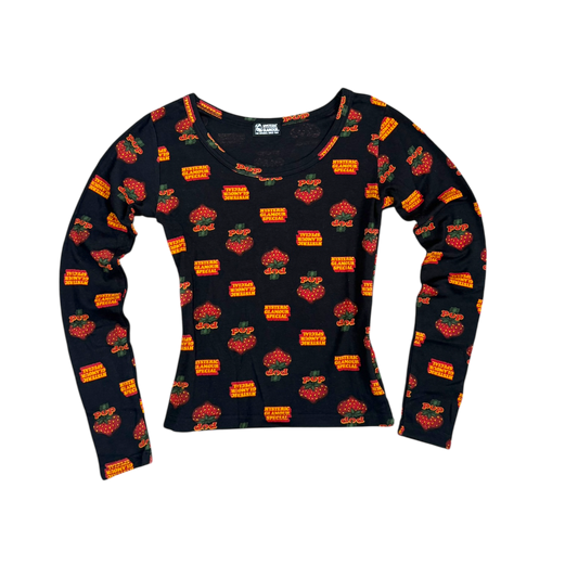 Hysteric Glamour Special Strawberry Pop! Cotton Long Sleeve Baby Tee
