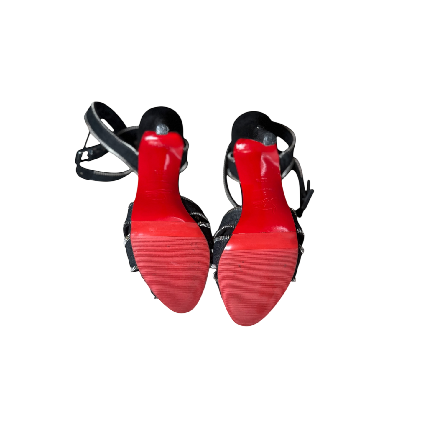 Authentic Christian Louboutin Zoupi Ankle Wrap Zipper Heels