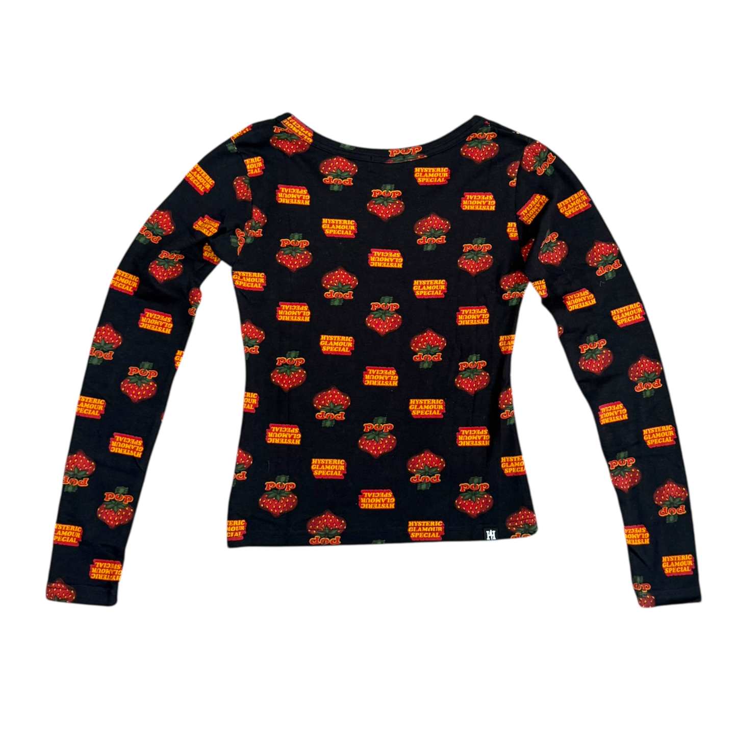 Hysteric Glamour Special Strawberry Pop! Cotton Long Sleeve Baby Tee