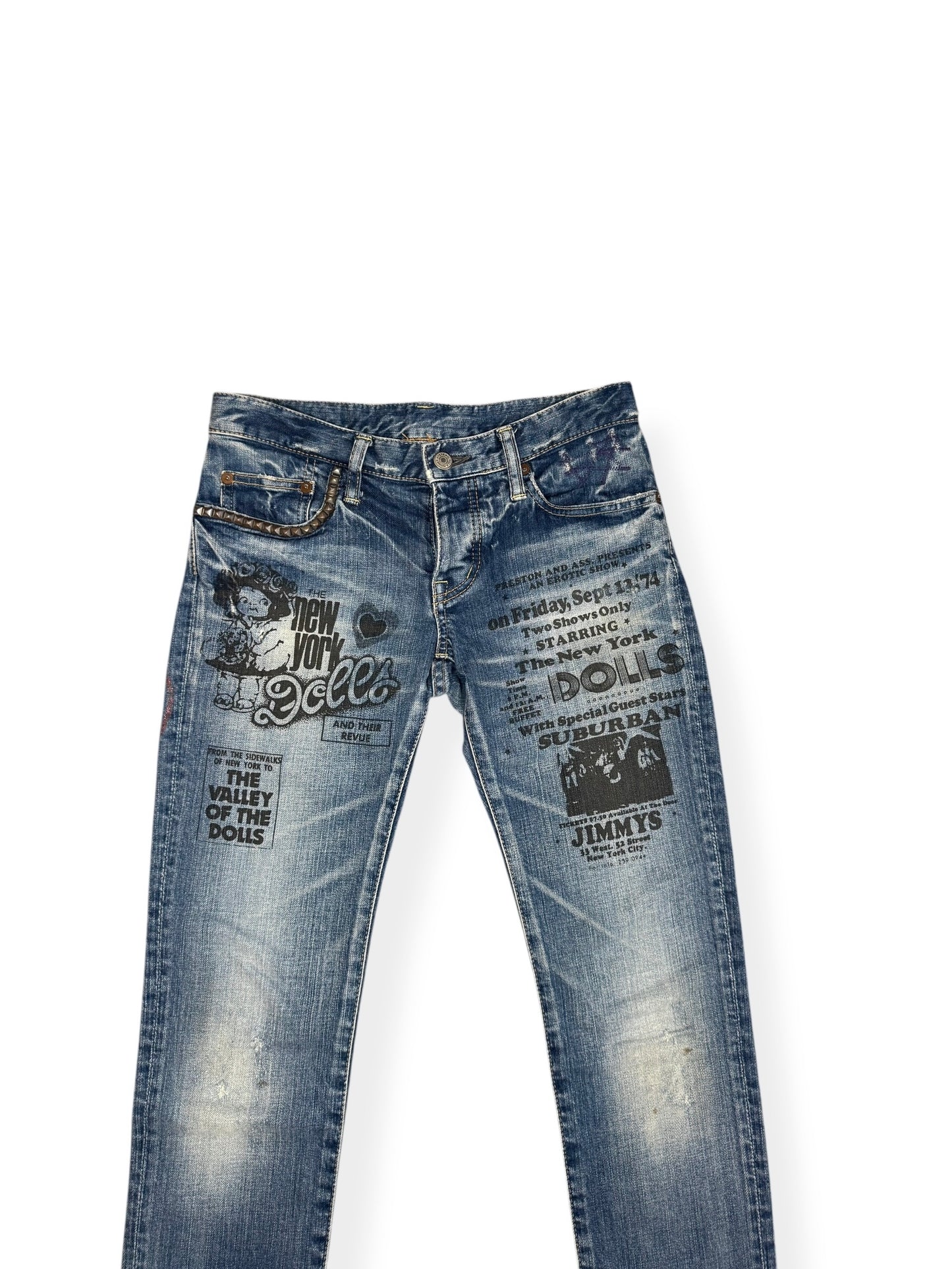 2009 Hysteric Glamour New York Dolls Studded Denim