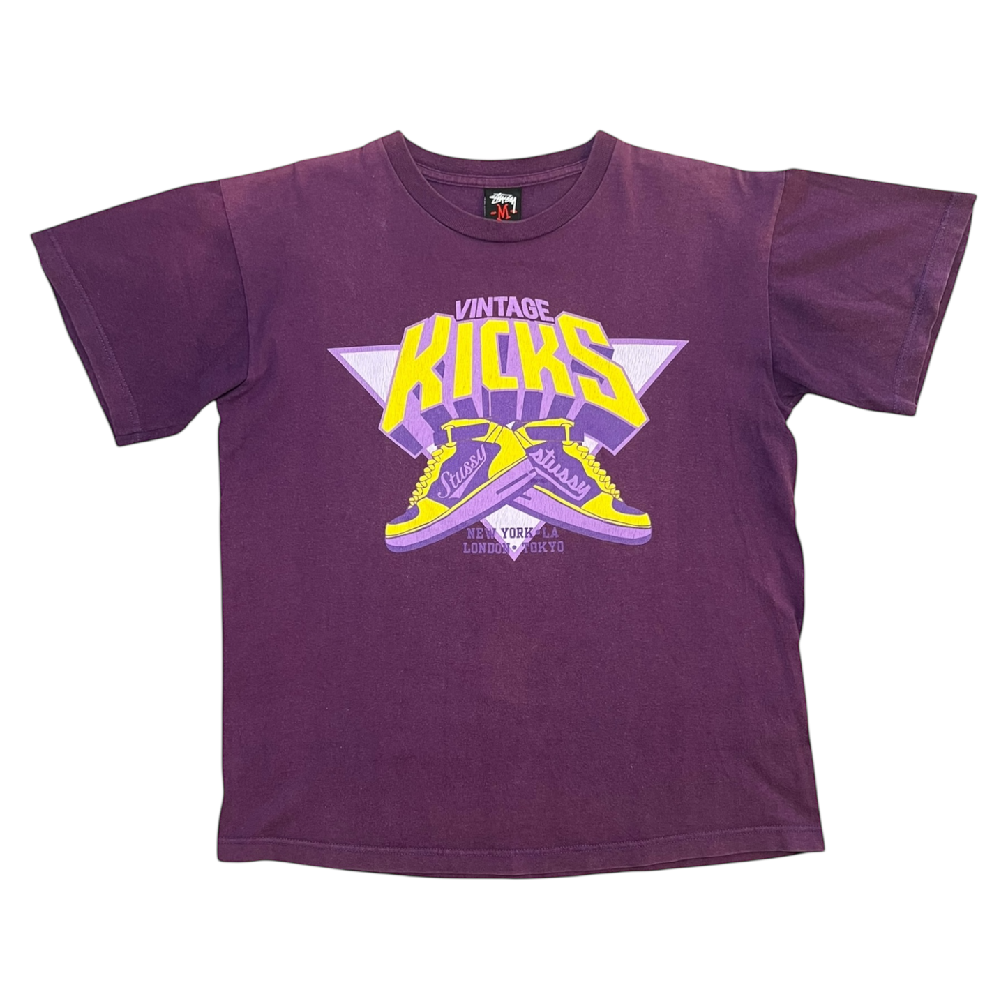 (M) Vintage Kicks Stussy Tshirt Medium