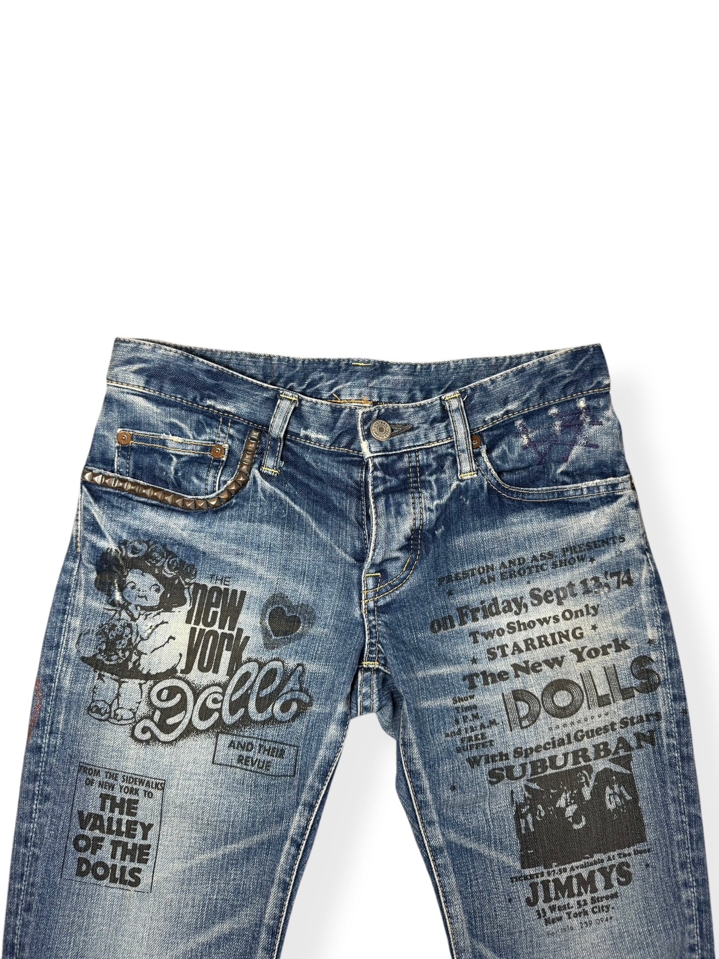 2009 Hysteric Glamour New York Dolls Studded Denim