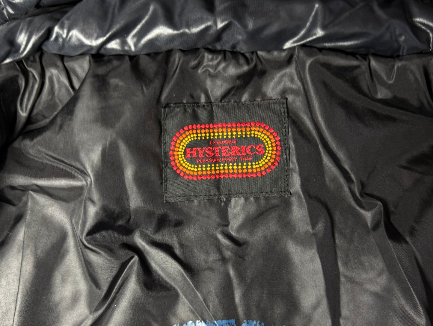 Punk Vintage Exclusive Hysteric Glamour “Contort Yourself” Light Prima Loft Puffer with Patches