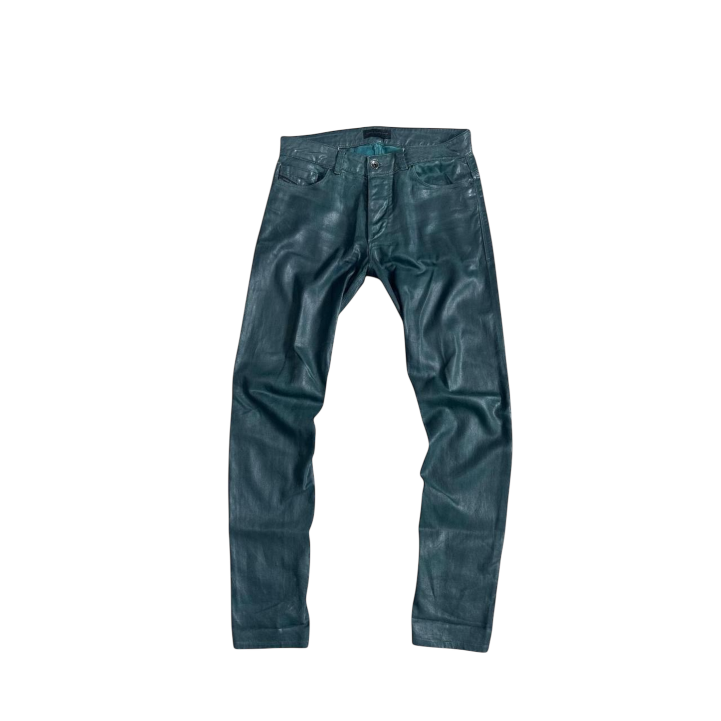 Diesel Black Gold Waxed Leather Pants