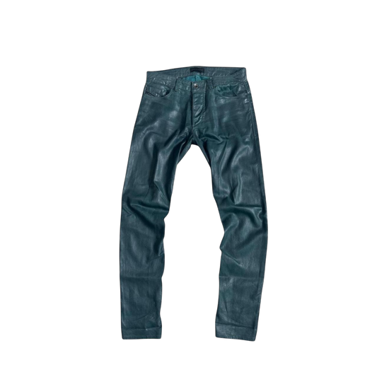 Diesel Black Gold Waxed Leather Pants