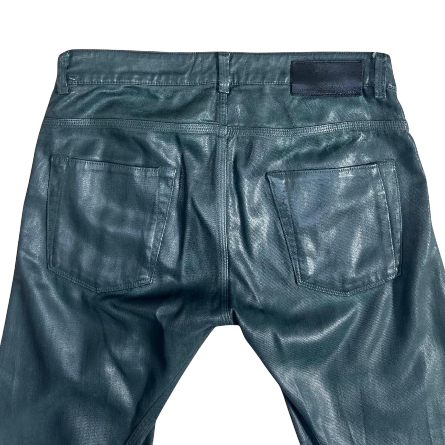 Diesel Black Gold Waxed Leather Pants