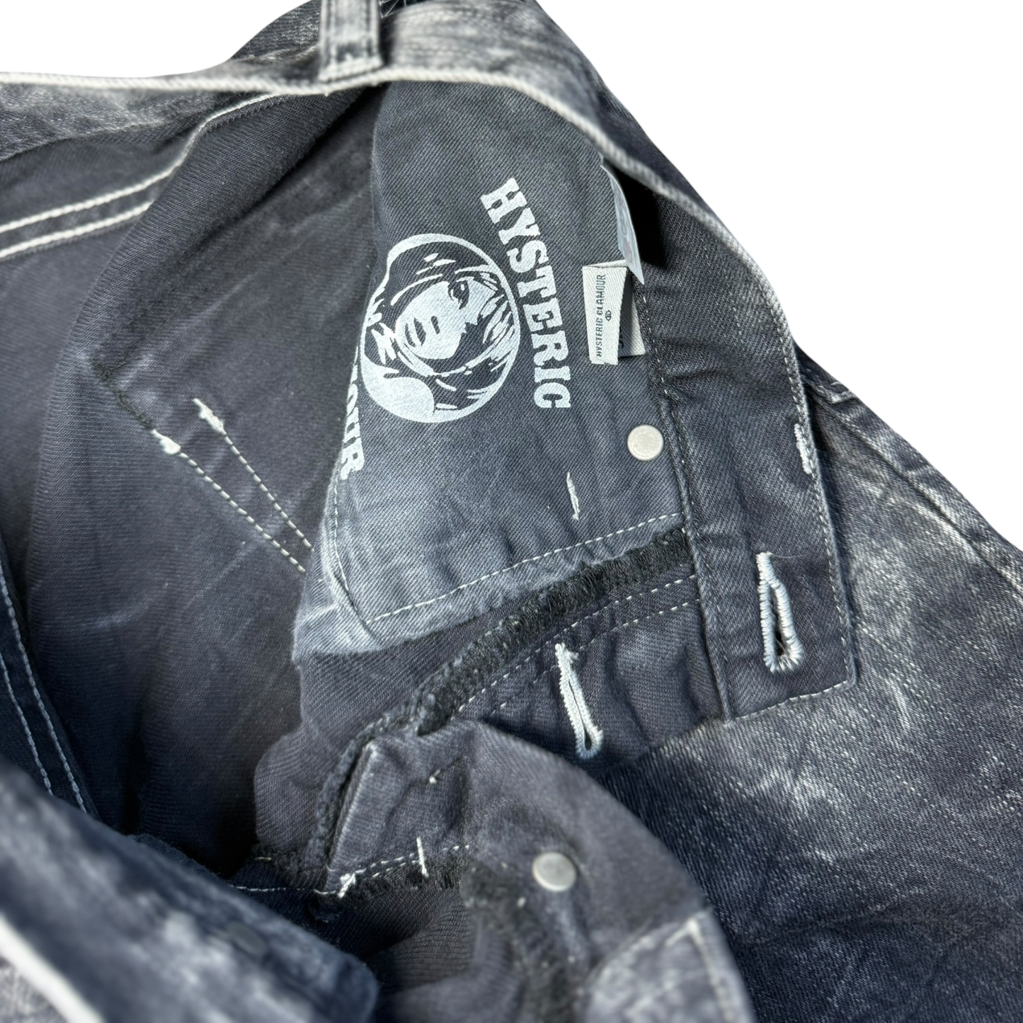 Hysteric Glamour Black Acid Wash Skinny Jeans