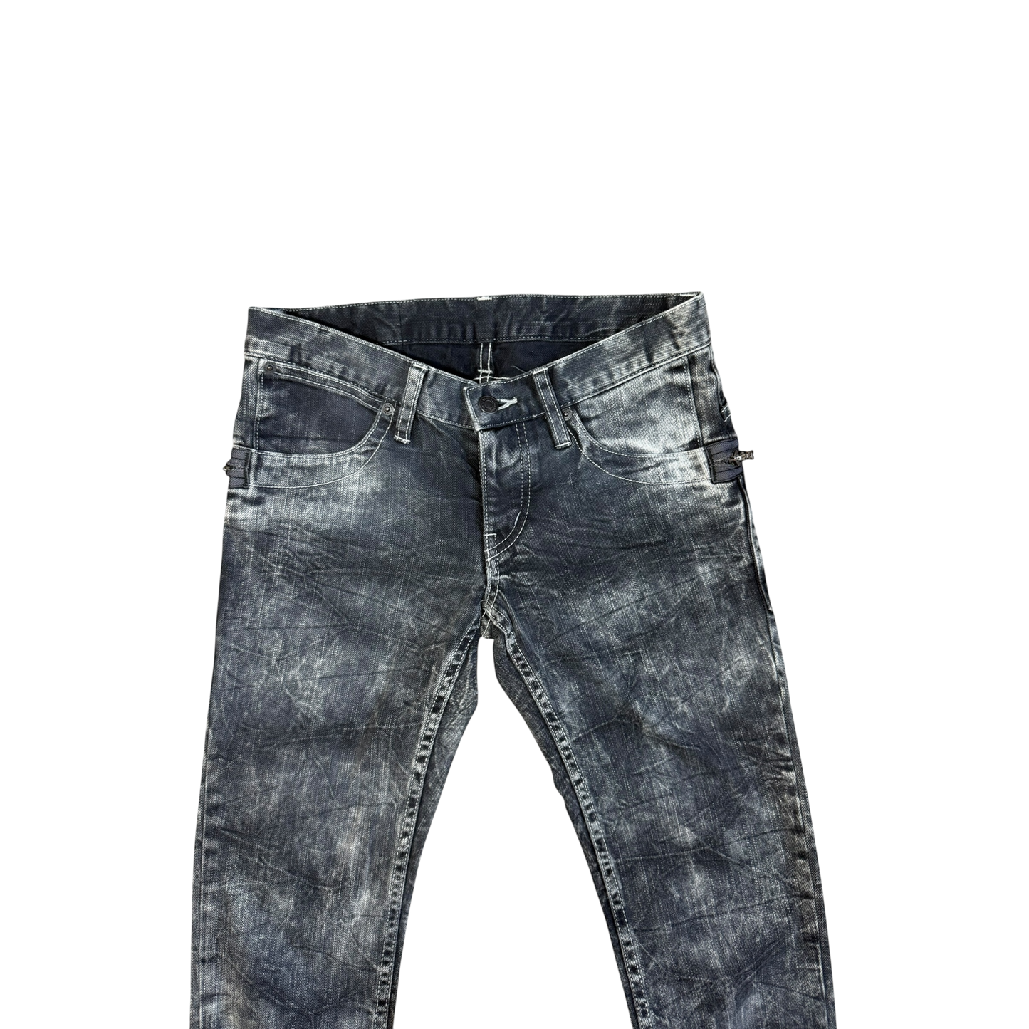 Hysteric Glamour Black Acid Wash Skinny Jeans