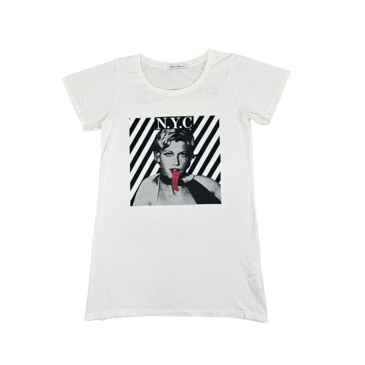 90s Hysteric Glamour N.Y.C. White Graphic Tee